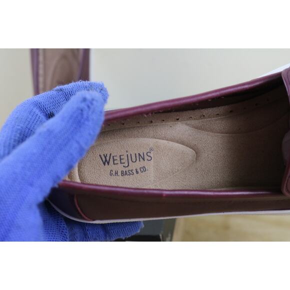 New GH Bass Weejuns Womens 9M Red Leather Penny Loafers Weekend Slip On - Picture 5 of 8